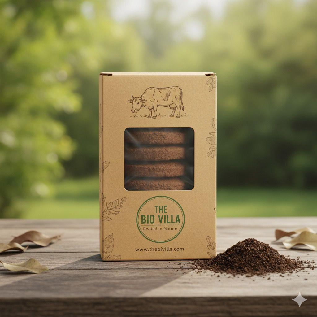 Cow dung cakes packaging